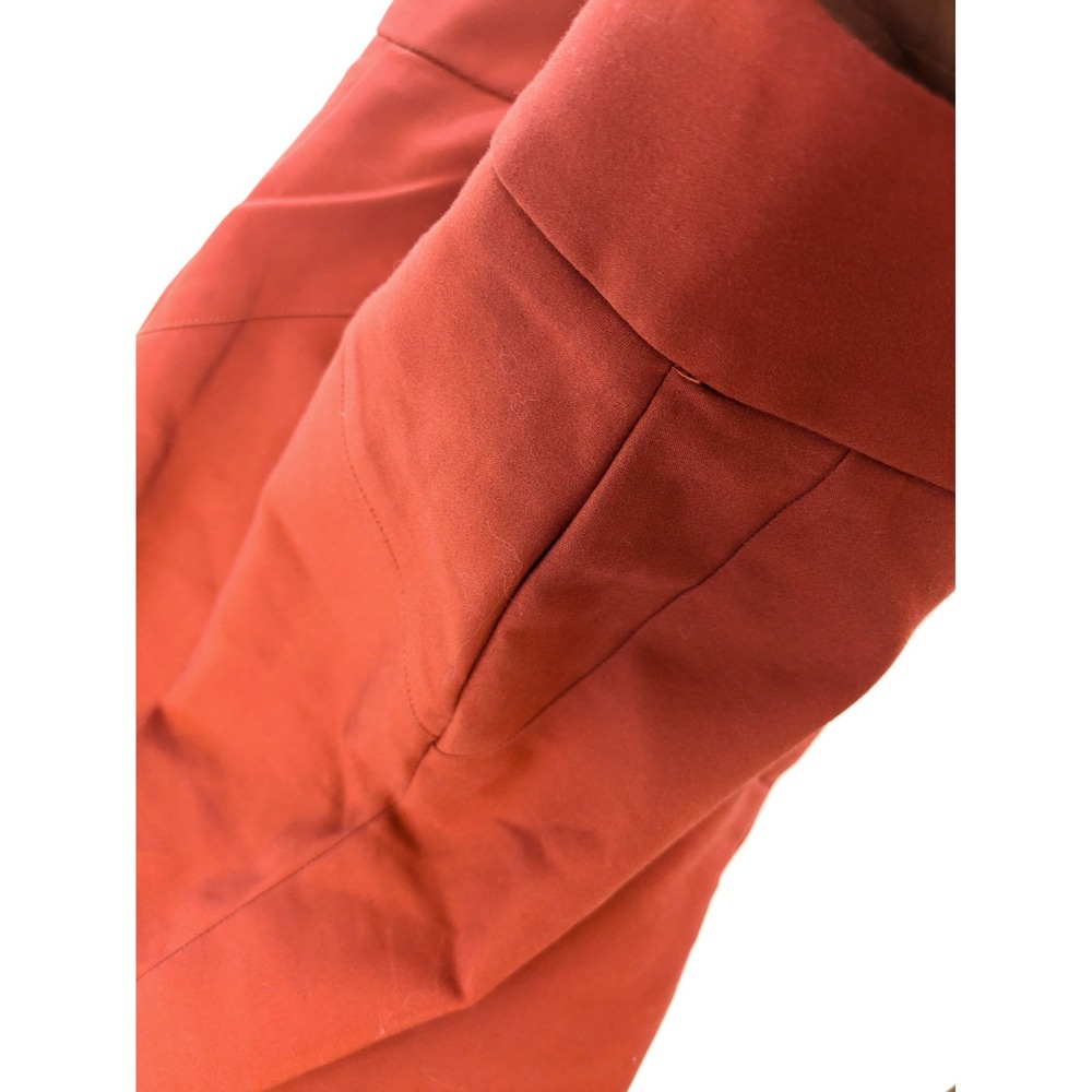 Chaus New York Womens Rust Orange Dress Pants Size 14 Flat Front Trousers - Picture 4 of 6
